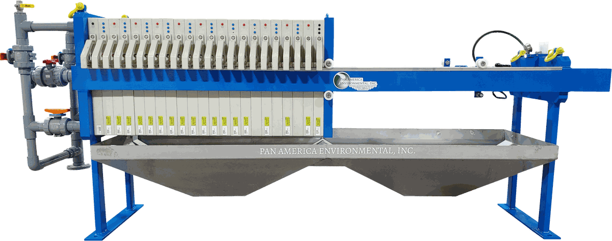 FP filter press dewatering system, 630 mm, 12 cu ft